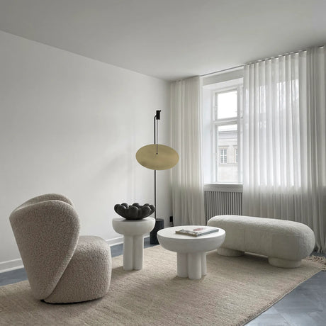 Beistelltisch Crown aus Faserbeton in Bone White, Hoch von 101 Copenhagen – Bild 5