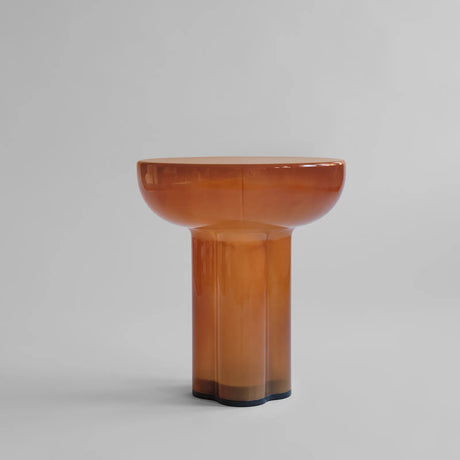 Beistelltisch Crown aus Glas in Caramel, Hoch von 101 Copenhagen – Bild 1
