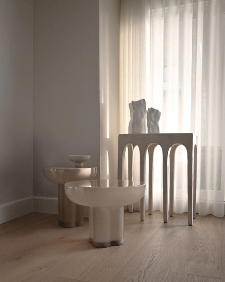 Beistelltisch Crown aus Glas in Smoked Desert, Hoch von 101 Copenhagen – Bild 3