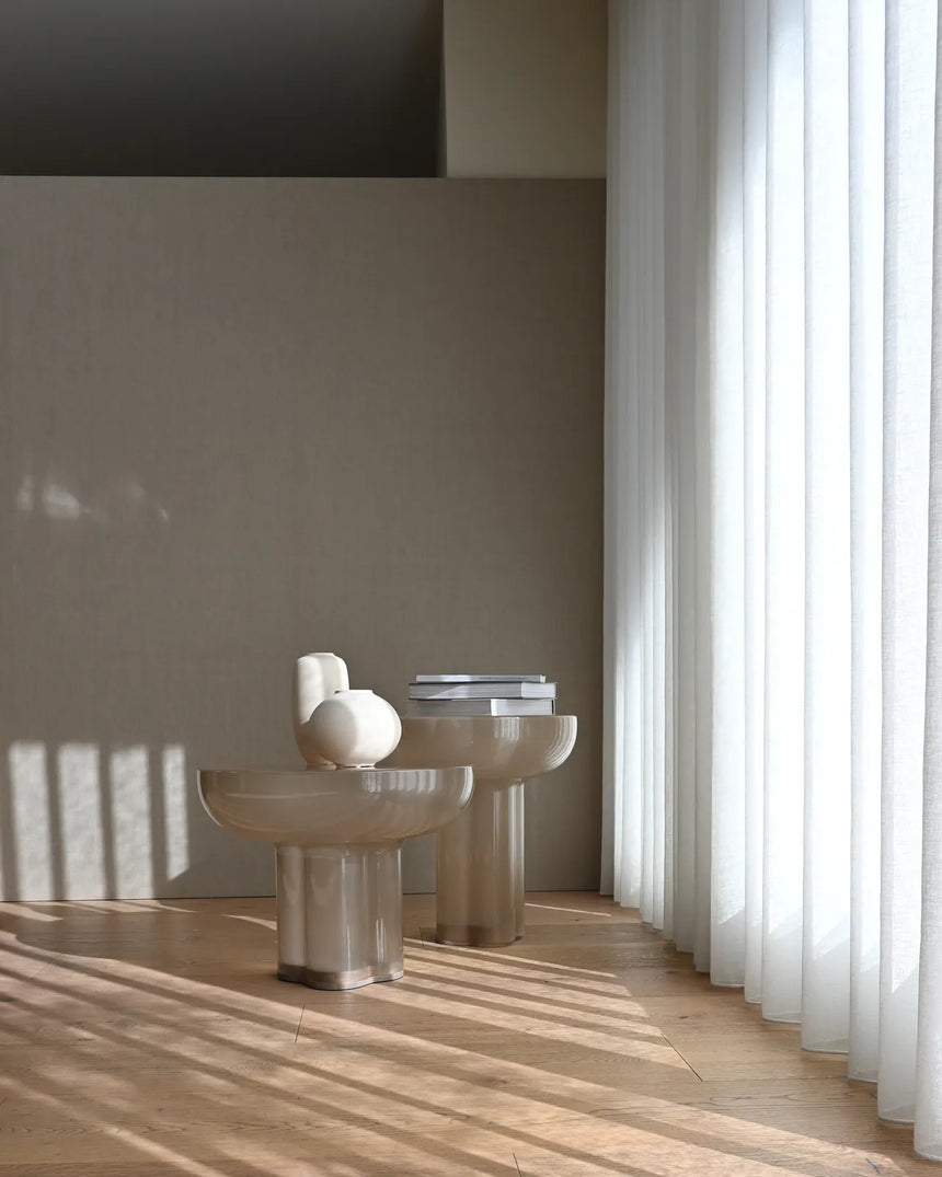 Beistelltisch Crown aus Glas in Smoked Desert, Hoch von 101 Copenhagen – Bild 7