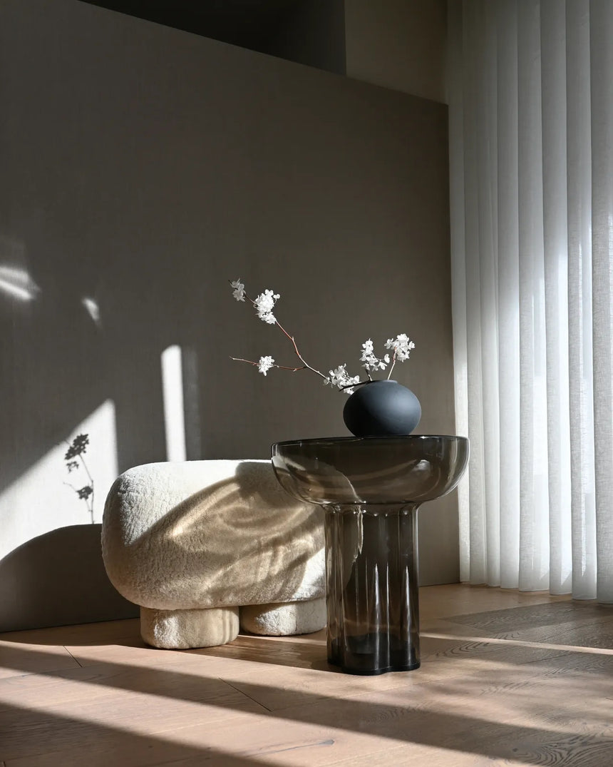 Beistelltisch Crown aus Glas in Smoked Forest, Hoch von 101 Copenhagen – Bild 2
