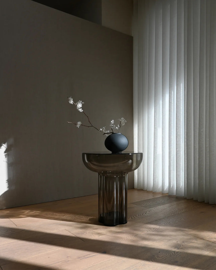Beistelltisch Crown aus Glas in Smoked Forest, Hoch von 101 Copenhagen – Bild 4