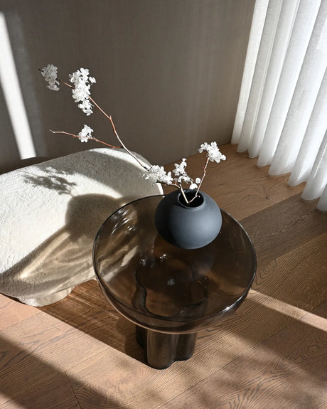 Beistelltisch Crown aus Glas in Smoked Forest, Hoch von 101 Copenhagen – Bild 7