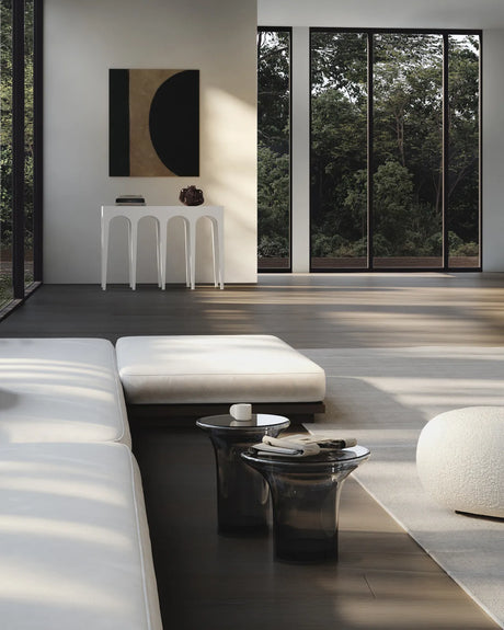 Beistelltisch Trumpet aus Glas in Smoked Forest, Niedrig von 101 Copenhagen – Bild 4