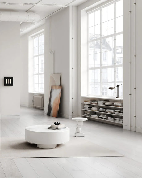 Couchtisch Big Foot aus Faserbeton in Bone White, 110×110×39 cm von 101 Copenhagen – Bild 2