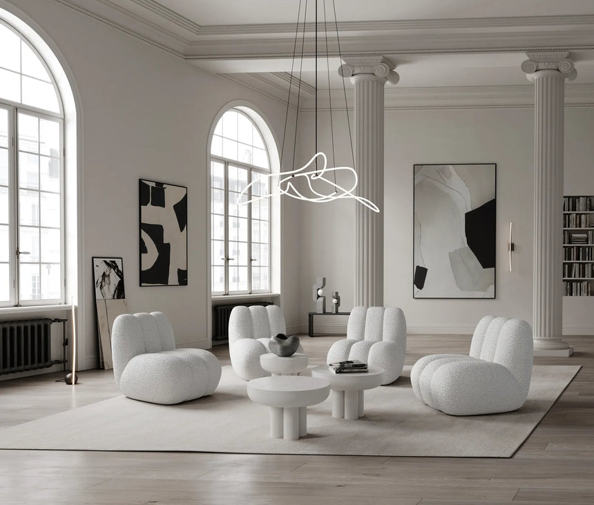 Couchtisch Crown aus Faserbeton in Bone White, Niedrig von 101 Copenhagen – Bild 2