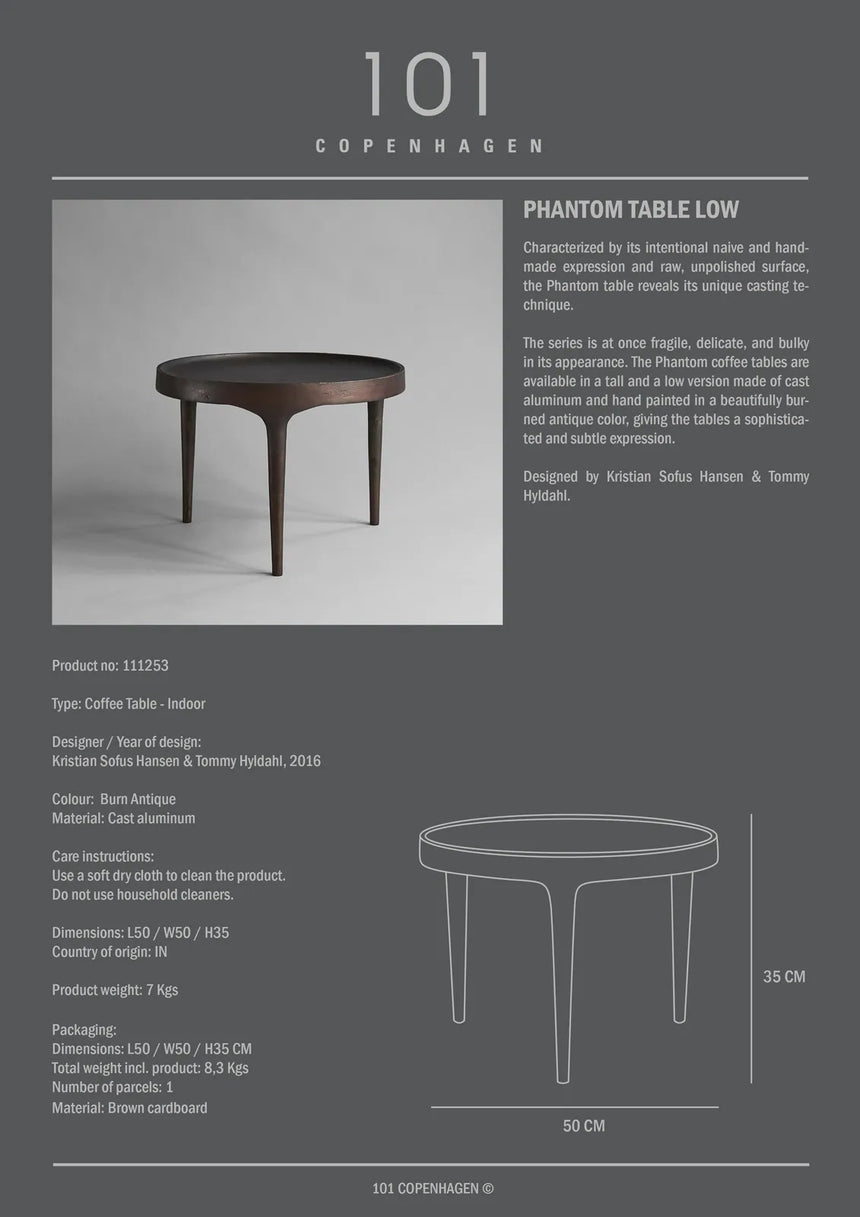 Couchtisch Phantom aus Metall oder Aluminium, Niedrig von 101 Copenhagen – Bild 8