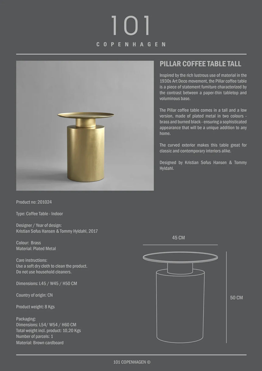 Couchtisch Pillar aus Metall, Hoch von 101 Copenhagen – Bild 5