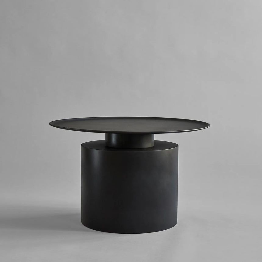 Couchtisch Pillar aus plattiertem Metall in Burned Black, Niedrig von 101 Copenhagen – Bild 1