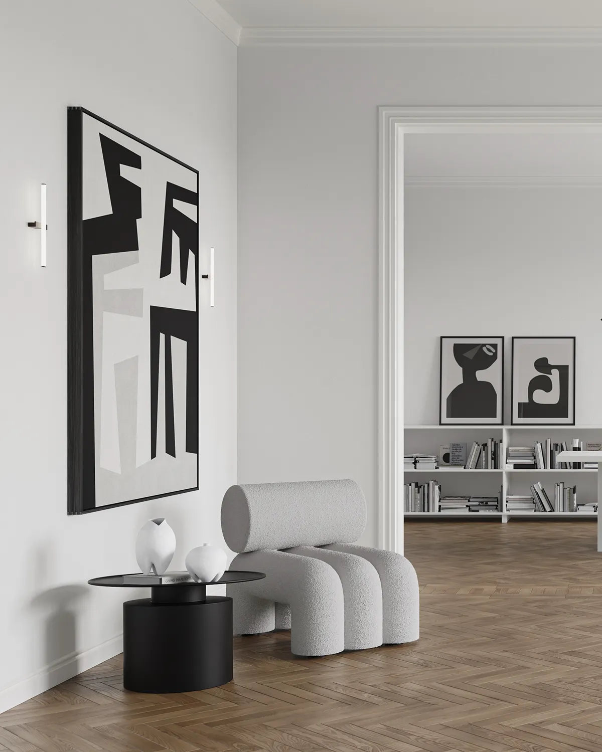 Couchtisch Pillar aus plattiertem Metall in Burned Black, Niedrig von 101 Copenhagen – Bild 4