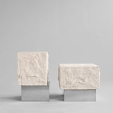 Couchtisch Temple aus Kalkstein in Chrom / Kalkstein, klein, 42×40×35 cm von 101 Copenhagen – Bild 6