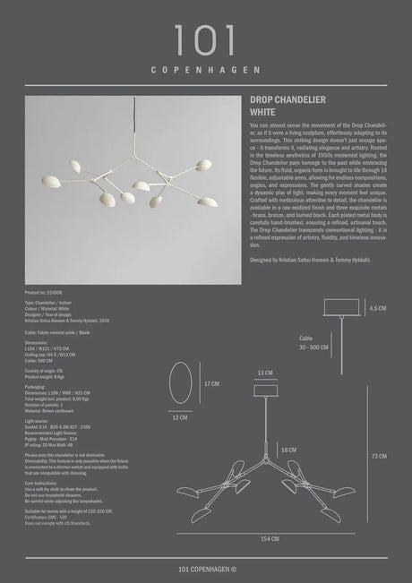 Drop Kronleuchter - White (5m) von 101 Copenhagen – Bild 5