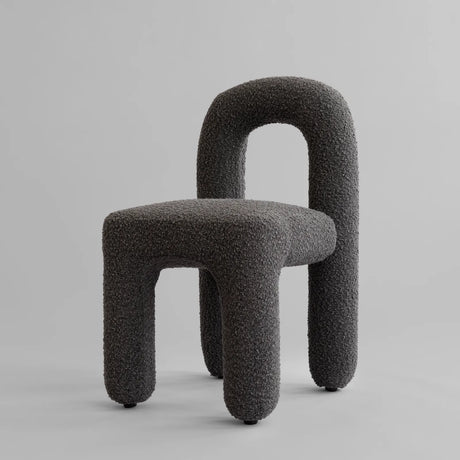 Essstuhl Daiku aus Bouclé in Deep Taupe von 101 Copenhagen – Bild 1