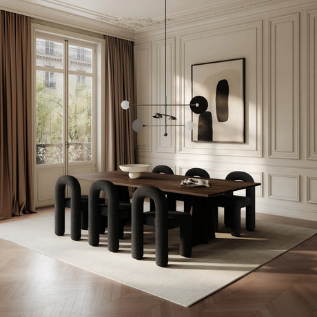 Essstuhl Daiku aus Bouclé in Deep Taupe von 101 Copenhagen – Bild 2