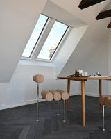 Essstuhl Hiro aus Edelstahl und Leder in Nubuck von 101 Copenhagen – Bild 10