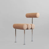 Essstuhl Hiro aus Edelstahl und Leder in Nubuck von 101 Copenhagen – Bild 11