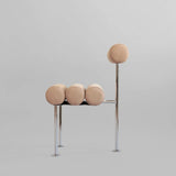 Essstuhl Hiro aus Edelstahl und Leder in Nubuck von 101 Copenhagen – Bild 12