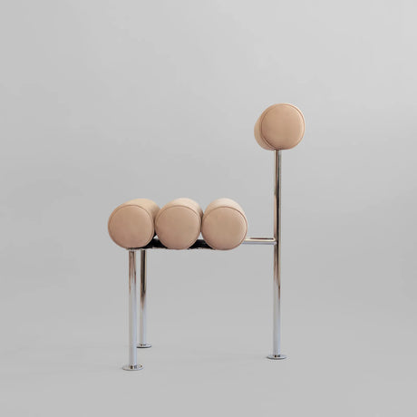 Essstuhl Hiro aus Edelstahl und Leder in Nubuck von 101 Copenhagen – Bild 12