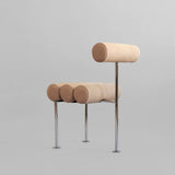 Essstuhl Hiro aus Edelstahl und Leder in Nubuck von 101 Copenhagen – Bild 13