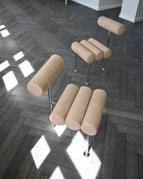 Essstuhl Hiro aus Edelstahl und Leder in Nubuck von 101 Copenhagen – Bild 9