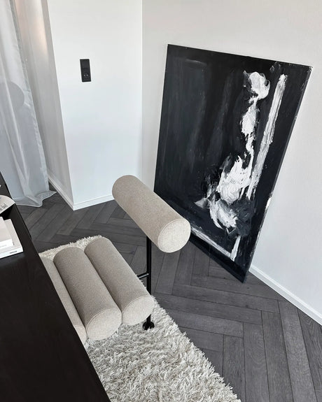 Essstuhl Hiro, aus Leinen in Sand, schwarze Beine von 101 Copenhagen – Bild 11