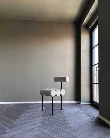 Essstuhl Hiro, aus Leinen in Sand, schwarze Beine von 101 Copenhagen – Bild 12