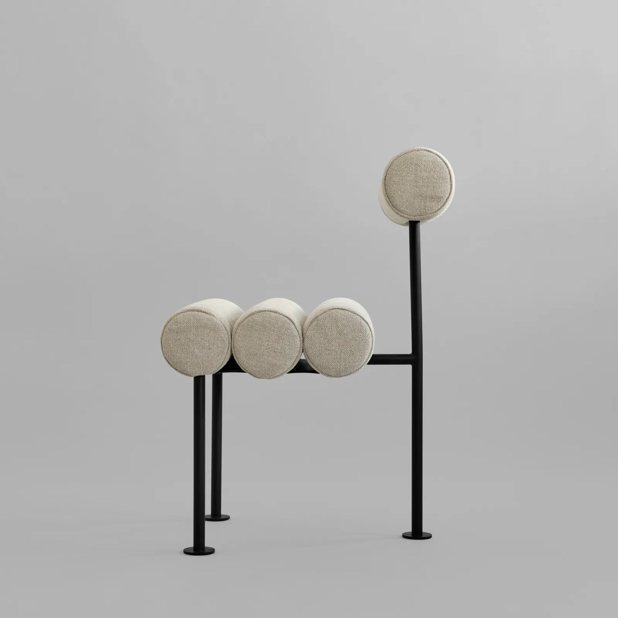 Essstuhl Hiro, aus Leinen in Sand, schwarze Beine von 101 Copenhagen – Bild 15