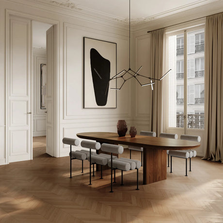 Essstuhl Hiro, aus Leinen in Sand, schwarze Beine von 101 Copenhagen – Bild 8