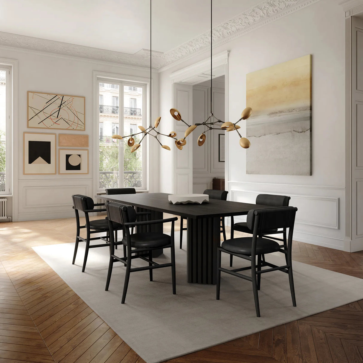 Essstuhl Nama aus Eiche in Coffee Black, gepolstert mit Anilinleder schwarz von 101 Copenhagen – Bild 3