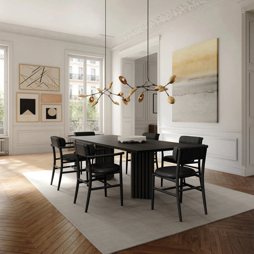 Essstuhl Nama aus Eiche in Coffee Black, gepolstert mit Anilinleder schwarz von 101 Copenhagen – Bild 3