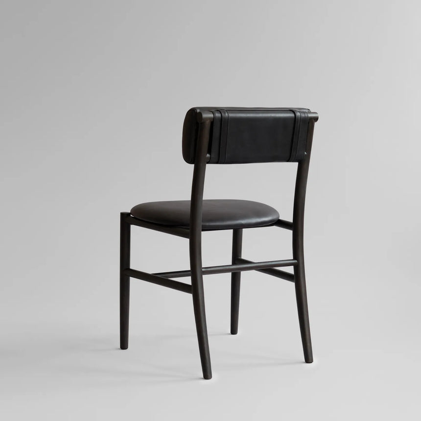 Essstuhl Nama aus Eiche in Coffee Black, gepolstert mit Anilinleder schwarz von 101 Copenhagen – Bild 6