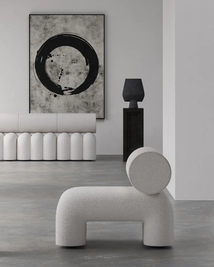Sessel Foku aus Bouclé in Off White von 101 Copenhagen – Bild 12