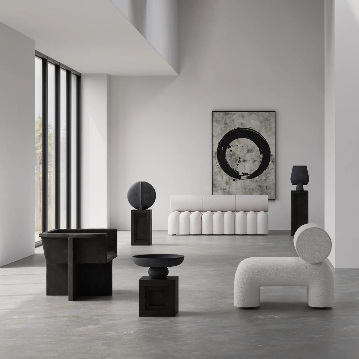 Sessel Foku aus Bouclé in Off White von 101 Copenhagen – Bild 4