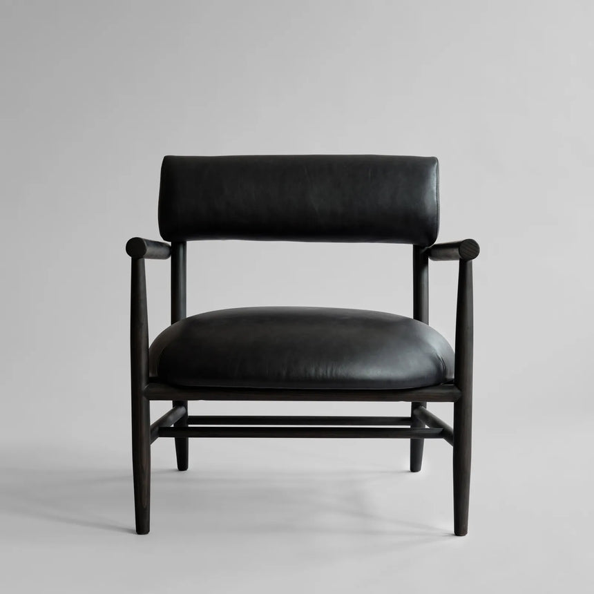 Sessel Nama aus Eiche und Anilinleder in Schwarz von 101 Copenhagen – Bild 1