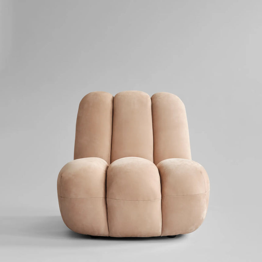 Sessel Toe aus Nubukleder, 80x70x72 cm von 101 Copenhagen – Bild 1