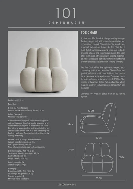 Sessel Toe aus Olefin, Sunproof in Warm Ash von 101 Copenhagen – Bild 10