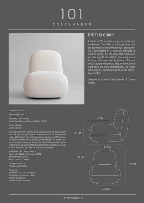 Sessel Toe in verschiedenen Ausführungen, 92×75×75 cm von 101 Copenhagen – Bild 13