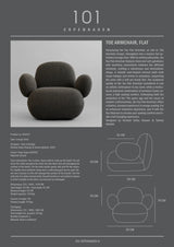 Sessel Toe mit Armlehnen, aus Bouclé in Deep Taupe, 100×94×80 cm von 101 Copenhagen – Bild 13