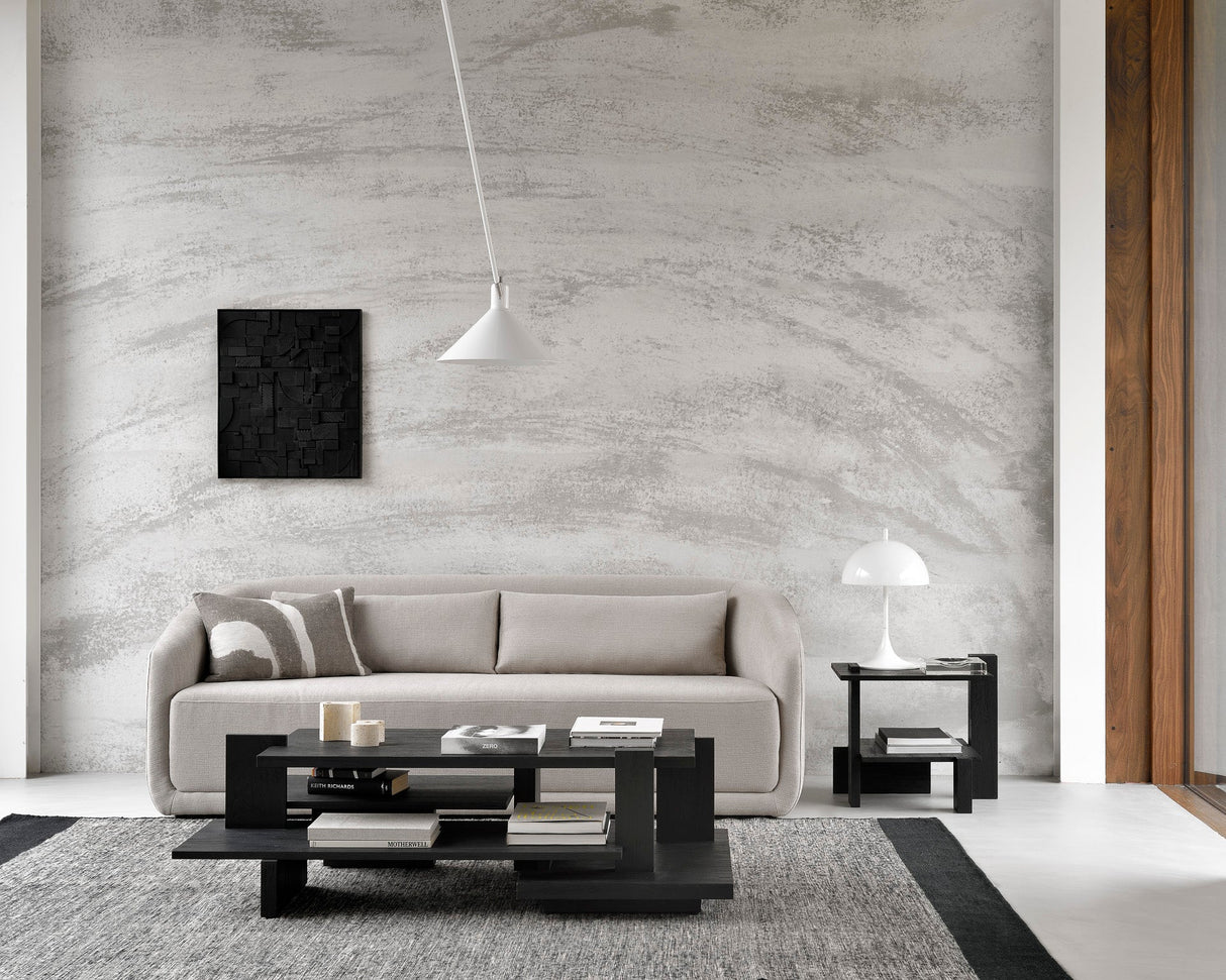 Abstract Couchtisch - lackiertes Teak - schwarz - rechteckig - ZEN ZONE