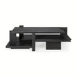 Abstract Couchtisch - lackiertes Teak - schwarz - rechteckig - ZEN ZONE