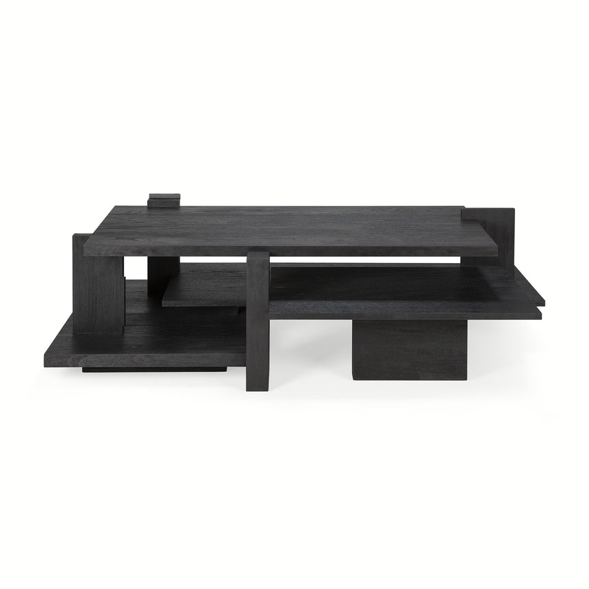 Abstract Couchtisch - lackiertes Teak - schwarz - rechteckig - ZEN ZONE