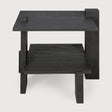 Abstract Beistelltisch - lackiertes Teak - schwarz - rechteckig - 56 x 52 x 49 cm - ZEN ZONE Furniture
