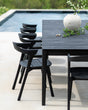 Bok Gartenstuhl - lackiertes Teak - schwarz - 50 x 54 x 76 cm - ZEN ZONE