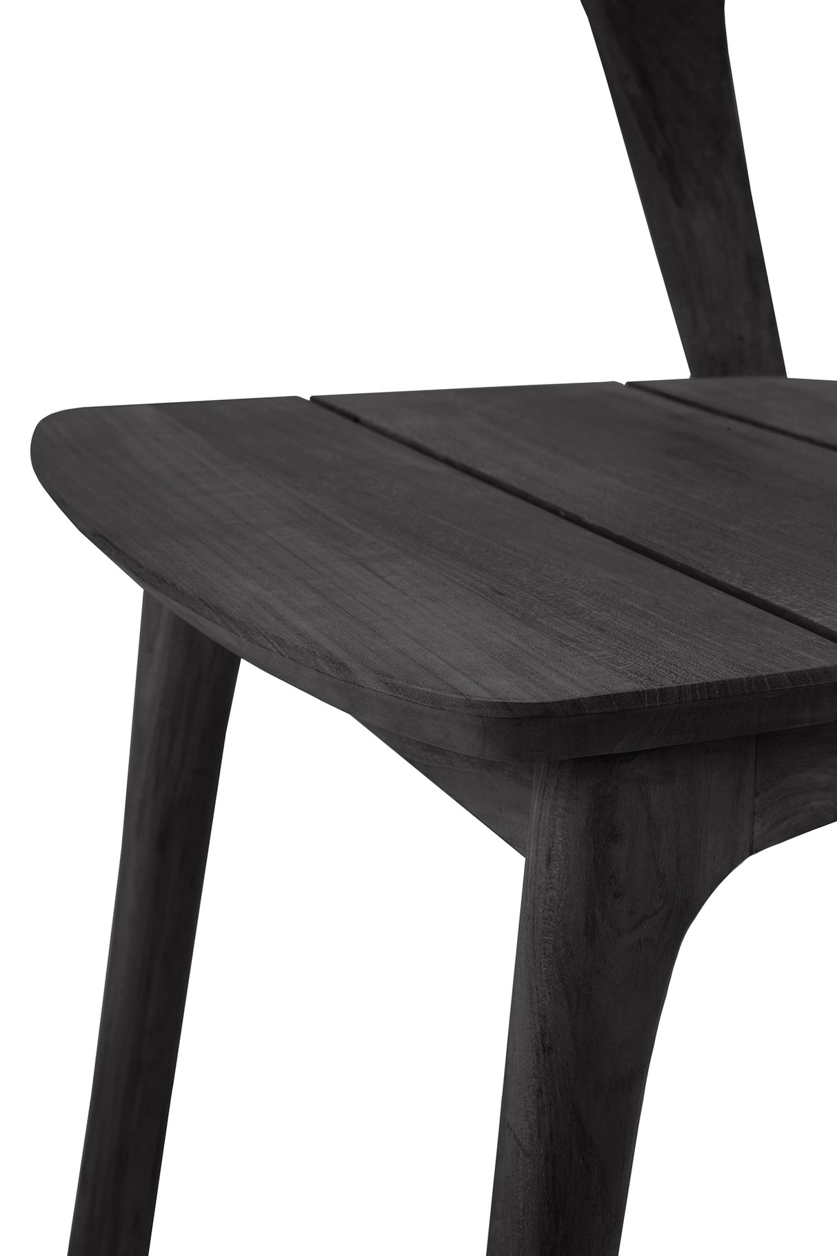 Bok Gartenstuhl - lackiertes Teak - schwarz - 50 x 54 x 76 cm - ZEN ZONE