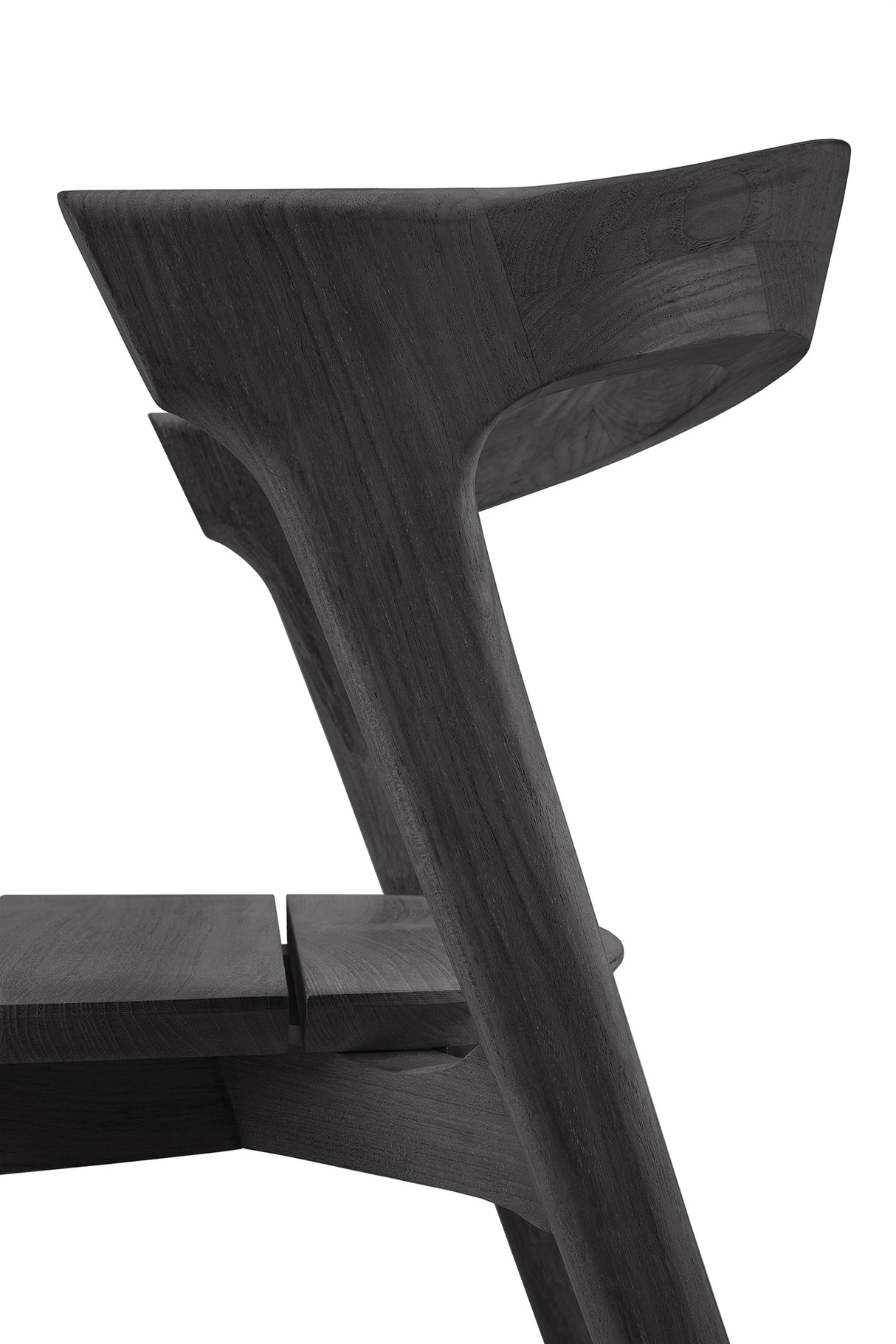 Bok Gartenstuhl - lackiertes Teak - schwarz - 50 x 54 x 76 cm - ZEN ZONE