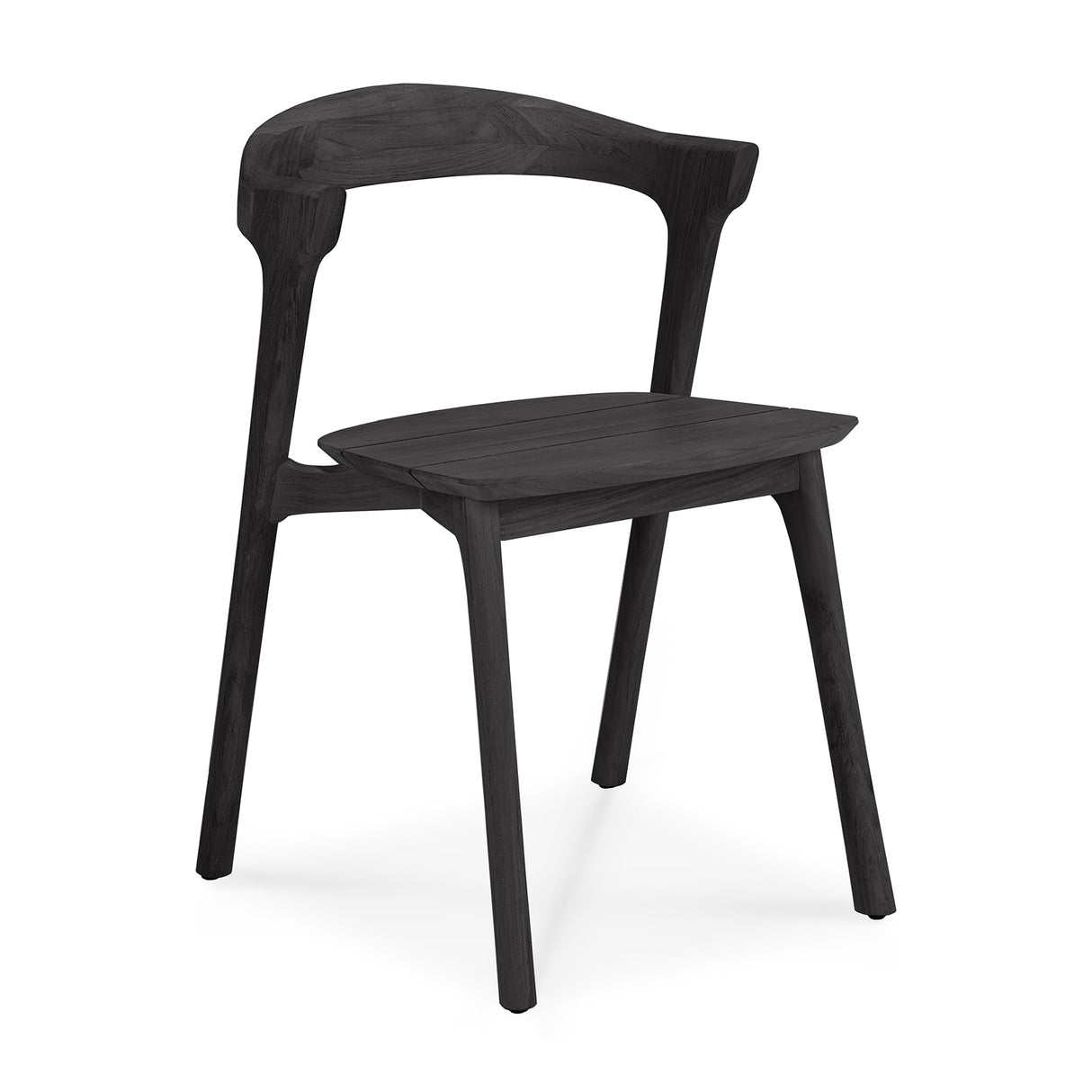 Bok Gartenstuhl - lackiertes Teak - schwarz - 50 x 54 x 76 cm - ZEN ZONE