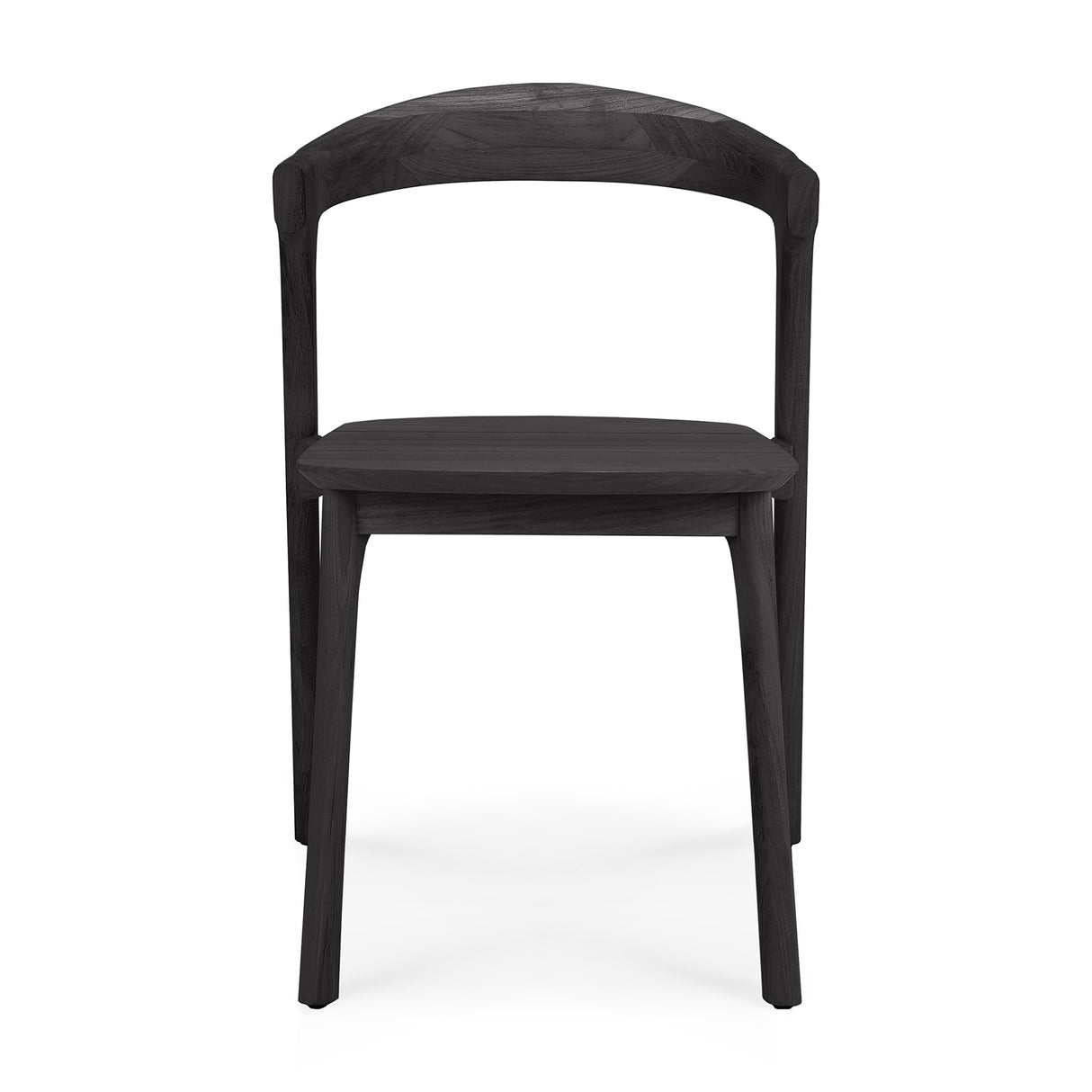 Bok Gartenstuhl - lackiertes Teak - schwarz - 50 x 54 x 76 cm - ZEN ZONE