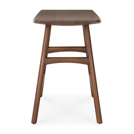 Osso Hocker - lackiertes Teak - braun - 50 x 33 x 49 cm - ZEN ZONE Furniture