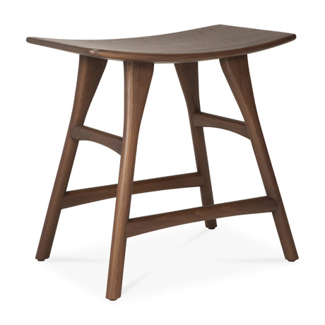 Osso Hocker - lackiertes Teak - braun - 50 x 33 x 49 cm - ZEN ZONE Furniture