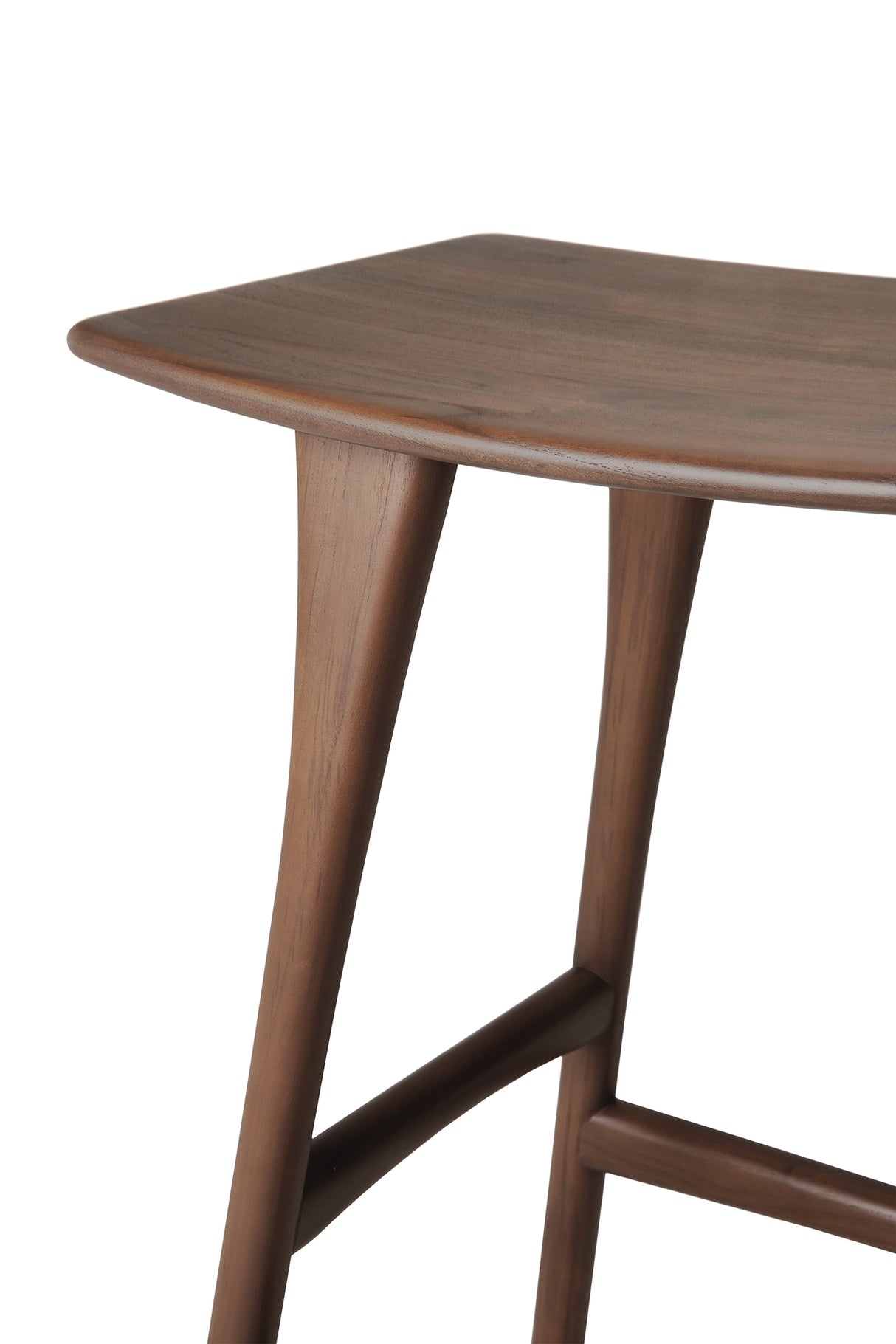 Osso Tresenhocker - lackiertes Teak - braun - 57 x 33 x 67 cm - ZEN ZONE Furniture